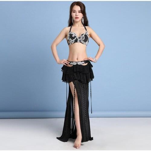 New Female Oriental Dance Skirt Belly Dance Set Costume Bra Tassel Mermaid Skirt Performance Competition Practice Clothing