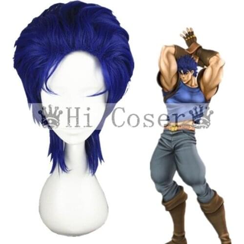 Tokyo JoJos Bizarre Adventure mens Jonathan Joestar cosplay Wig role play Jonathan Joestar Styled blue hair wig costumes