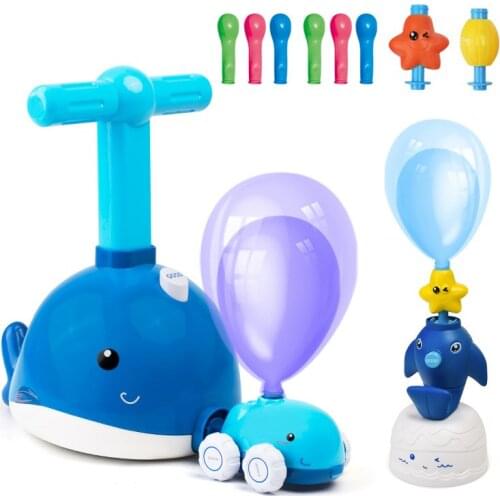 NEW Power Balloon Launch Tower Toy Puzzle Fun Education Inertia Air Power Balloon Car Science Experimen Toy for Children Gifts