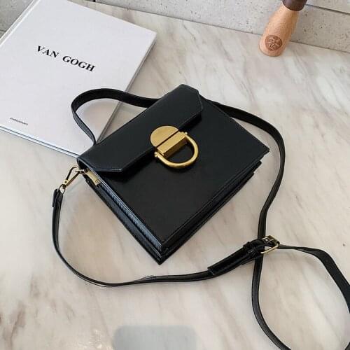 2021 new explosive female bag 2021 retro portable small square bag solid color simple net red bag diagonal fairy bag