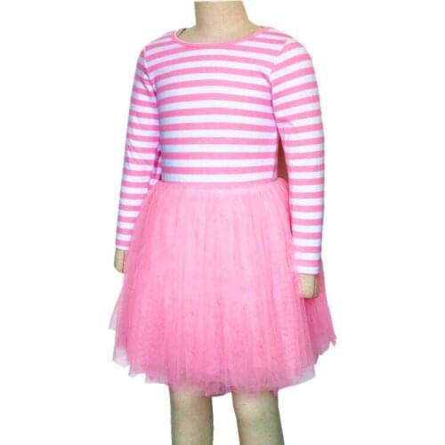 Girl Christmas Tutu Dress Pink Stripe Princess Party Costumes Clothing Baby Girls 2-8t