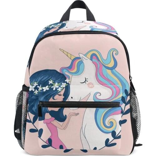 ALAZA 9 Style Unicorn Printing Backpacks For Girls School Bag Kindergarten Backpack 3-8 Years Old Kids Lovely Gift For Children