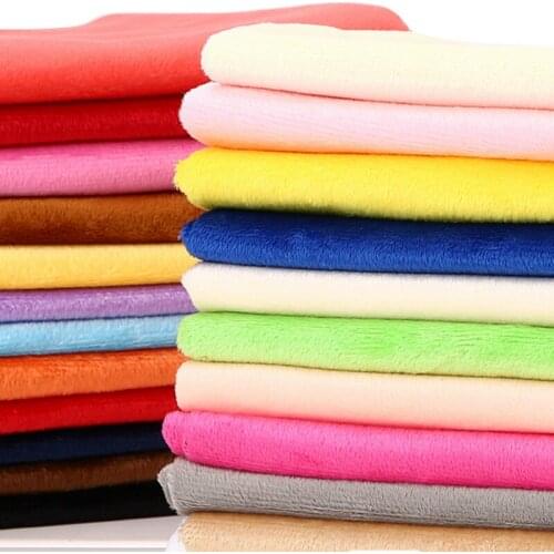 100x160cm Cheapest Fabrics For Sewing DIY Handmade Home Textile Cloth For Toys Plush Fleece Fabric Patchwork Solid Color Style