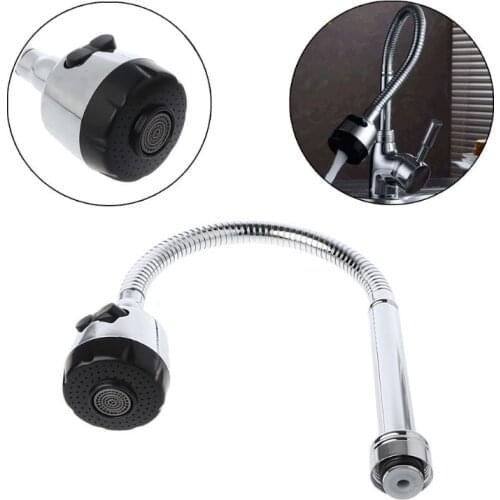 Kitchen Bar Faucet Hose Double Hole Water Zinc Alloy Replacement Tap 48cm