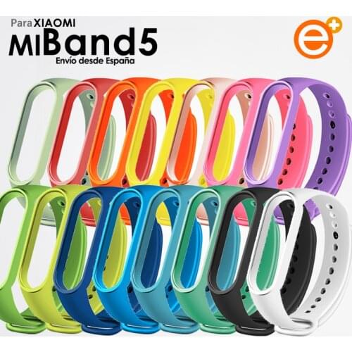 Xiaomi Mi Band 5 Replacement Strap Flexible Silicone Strap Xiaomi Mi Band 5 Adjustable Colorful Waterproof and Resistant Bracelet