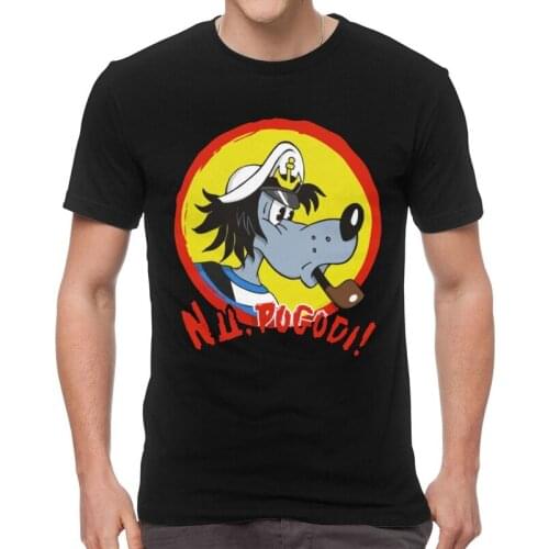 Nu Pogodi Tracksuit Squat Wolf T Shirt Mens Cotton Printed Tshirt Novelty Tshirt Short Sleeve Soviet Union Comic Cartoon Tee Top