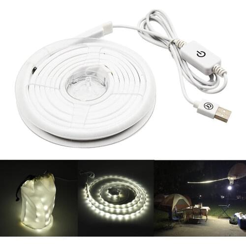 Tent LED Light Strip waterproof Outdoor Camping Warm White lamp Portable impermeable flexible neon Strips ribbon Lantern Lights
