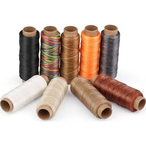 LMDZ 50m Waxed Thread Leather Waxed Cord 150D DIY Hand Stitching Thread Flat Waxed Sewing Line For Leather Sewing