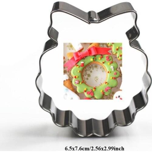 1pcs patisserie reposteria Christmas Decoration Wreath Cookie Cutter Mold Fondant Cake Decor Tools Biscuit Cupcake Toppers Mould