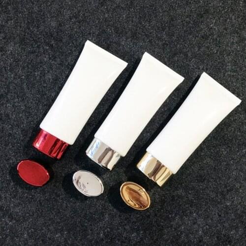 100ml 48 pcs/lot white soft tube for clean wash / hand cream/essence/gel/moisturizer/mask cosmetic packing plastic tube