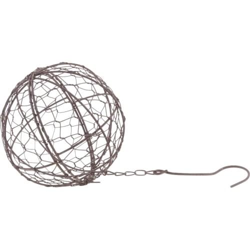 15cm Retro Iron Ball Shape Succulent Pot Metal Hanging Planter Plant Holder