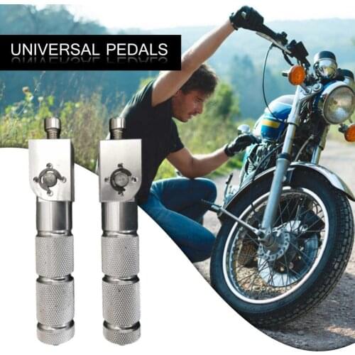 2Pcs 8mm Holes Universal Motorcycle Footrest Aluminum Alloy Anti-Skid For Motorcycles Bicycles Electric Vehicles Mopeds Karts