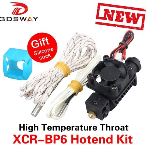 3DSWAY 3D Printer Parts XCR-BP6 All Metal Type Hotend Kit High Temperature Throat ABS Nylon PETG Material Printing J-head 1.75mm