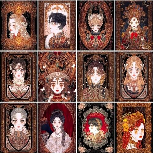 5D DIY Cartoon Lolita Portrait Diamond Painting Full Square Round Diamond Mosaic High Quality Kit Rhinestone Home Decor Gift