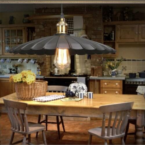 American country Iron pendant light creative personality Cafe Restaurant aisle bar pendant lamp retro little black dress lights