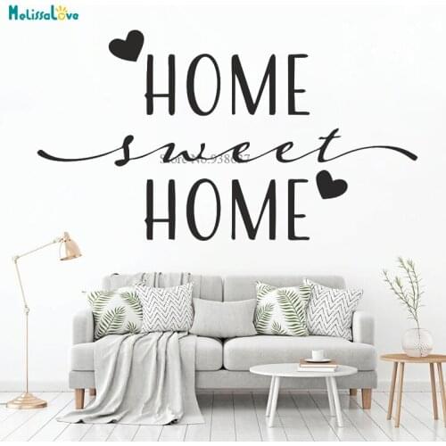 Home Sweet Home Lovely Quote Home Sticker Deccal family Housewarming gifts Removable Vinyl Wall Sticker BB091