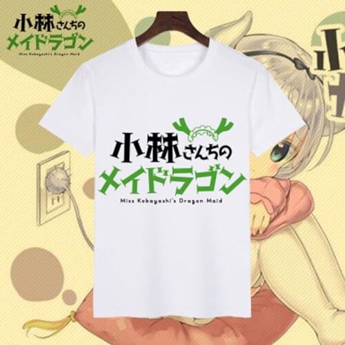 Anime Kobayashi san Kobayashi-san Chi no Maid Dragon Dragon T-Shirt Miss Kobayashis Dragon Maid Men T shirt Fashion Women Tees