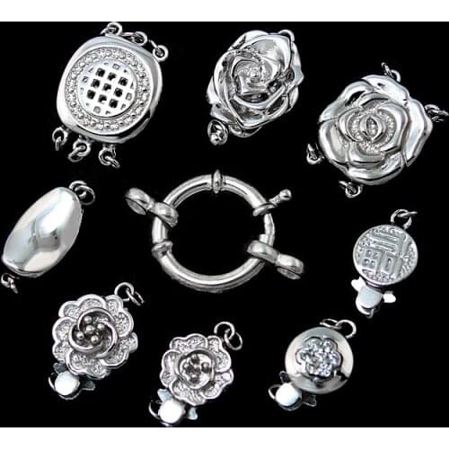 Hot 925 Sterling silver Hook Clasps Jewelry Findings Fit Bracelet Necklace Jewelry Making