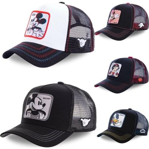 High Quality Disney Star Wars Mickey Anime Snapback Cotton Baseball Cap Men Women Hip Hop Dad Mesh Trucker Hat Dropshipping