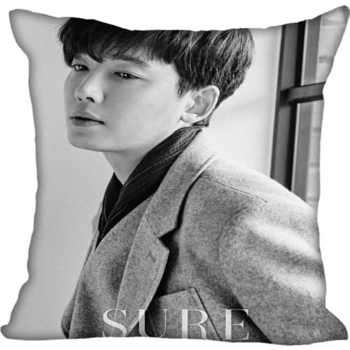 Korea-Pop Jung Kyung Ho Printing Square silk Satin Pillowcases 35x35cm,40x40cm One Side Printed Customize your image gift