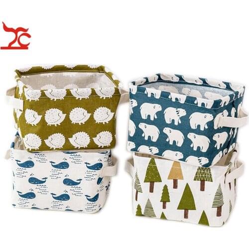 Creative Underwear Storage Box DIY Desktop Jewelry Basket Cotton Cosmetic Case Home Closet Organizer Container Laundry Basket