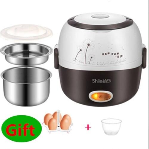 Lunch Box Heated Food Container Electric Box Lunch Container Portabl Food Stainless Steel Bento Box MINI rice cooker insulation