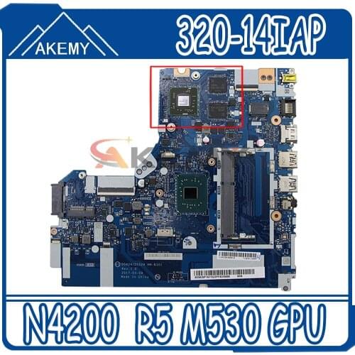 For Lenovo 320-14IAP notebook motherboard DG424/DG524 NM-B301 N4200 CPU R5 M530 GPU DDR3L tested 100% working FRU 5B20P19715