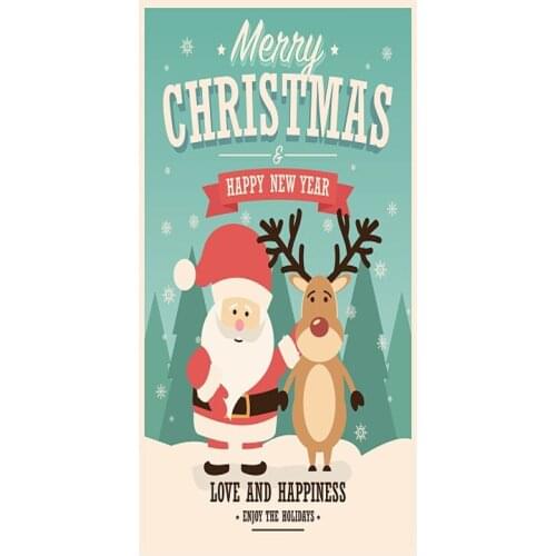 Cute Cartoon Santa Claus and Elf Christmas Gift Merry Christmas and Happpy New Year Holiday BeachTravel Bath Towel for Kid Adult