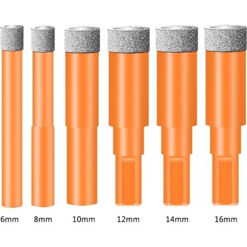 Diamond Drill Bit Set 6/8/10/12/14/16mm for Concrete/ Tile/Ceramic/ Glass/ Hard Plastic Drill Bit Kit Tile Drill Bit