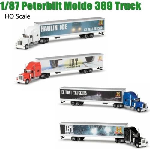 NEW HO Scale Norscot 1:87 Peterbilt Model 389 Tralier with Utility 4000D-X Composite Van Ice Road Truck