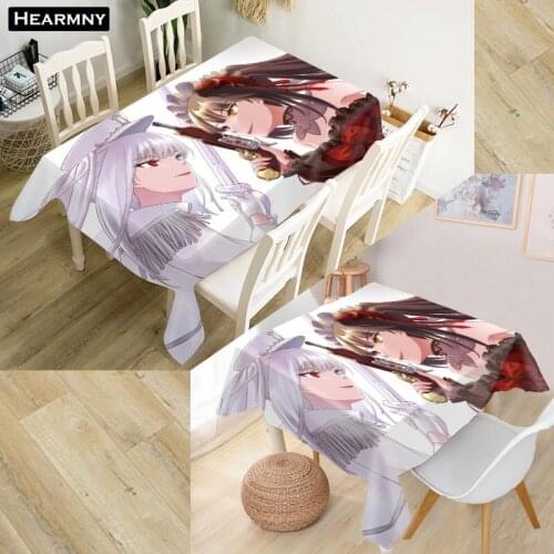 New Arrival Custom Date A Live Anime Tablecloth Kitchen Dining Table Decorations Home Rectangular Kids Party Table Covers