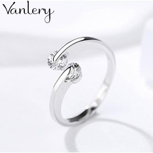 New Trendy Personality Punk Crystal Beads Ball Rings For Women Lady Resizable Size Rings Party Jewelry Charm Gifts 2021