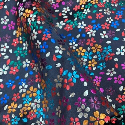Brocade Satin Fabric With flower Pattern Material For Sewing DIY Gift Box ladies dress shine