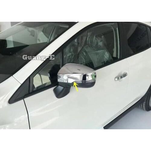 Car Body ABS Chrome Back Rear View Rearview Side Mirror Strip Cover Stick Trim Panel Lamp 2pcs For SUBARU XV 2018 2019 2020 2021