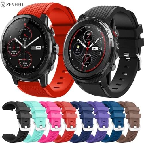 Replacement Strap Band For Xiaomi Huami Amazfit 2/2S Stratos Watch Strap Silicone Wristband Belt For Samsung S3 Watchband