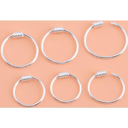 S925 sterling silver sterling silver earrings female hoop circle Korean style simple earring accessories