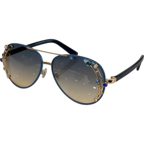 New Fashion Pilot Sunglasses Women Oversized Vintage Diamonds Mirror Sun Glasses For Female UV400