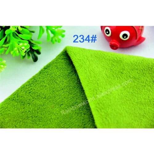 234# Deep Green Color Super Soft Short Hair 2-3mm Fleece Fabric Velvet Microfiber Velboa for DIY Patchwork Toy Shoes Sofa Pillow