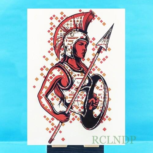 Waterproof Temporary Tattoo Sticker on body Roman warrior tatto stickers flash tatoo fake tattoos for men women girl