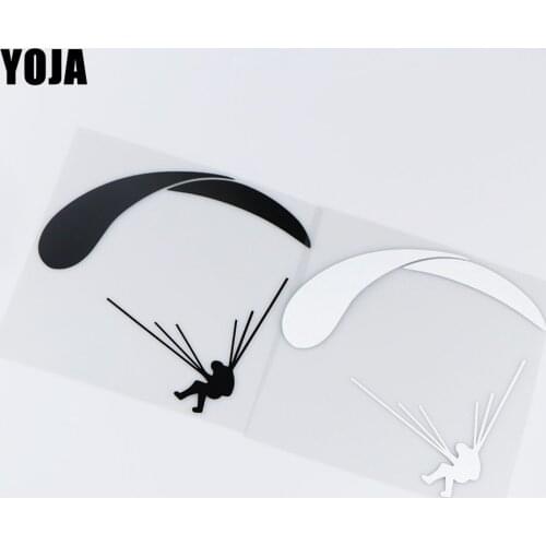 YOJA 15X15.8CM Parachute Creative Windshield Decorative Decal Car Sticker ZT4-0240