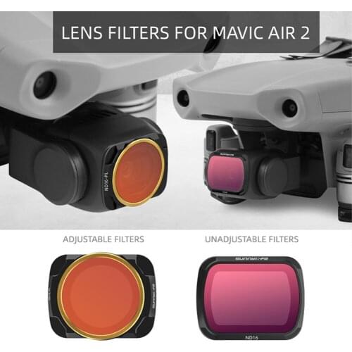 For DJI Mavic Air 2 Drone Camera Gimbal Lens Filter MCUV CPL ND Camera Lens Sunhood Protector for DJI Mavic Air 2 Accessories