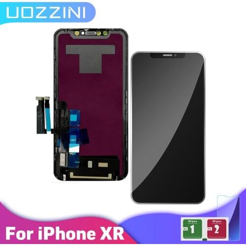 LCD For iPhone XR Display With 3D Touch Screen Digitizer Assembly Replacement For iPhone XR 100% Tested+Tempered Film