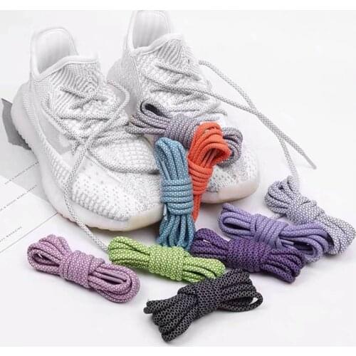 1 Pair Shoelaces Round Shoe Laces Gypsophila Angel Shoes Coconut 350 2v Reflective Shoelace Casual Sneakers Shoe Accessories