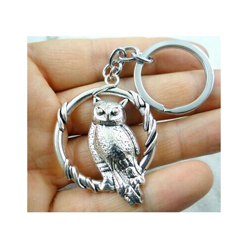 1Pcs wholesale Alloy key owl carving key chain car pendant key Accessories chain free shipping p469