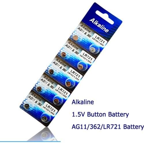 10pcs AG11 362 LR721 SR721SW SR721 Button Cell Battery Watch Coin Battery 1.5V Alkaine Button Batteries for Toy Car Calculator