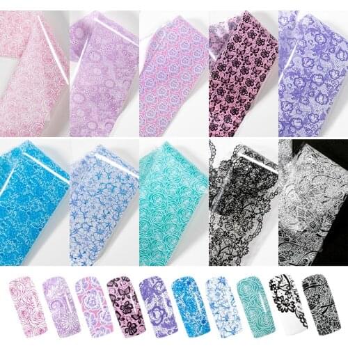 10pcs Nail Holographics Transfer Foil Gold Slider Shimmer Sticker For Wrap Adhesive Manicures DIY Decoration Set Nail Paper