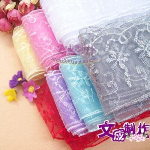 10 Yard / Lot 7cm multi-colour lace trim of colored ribbon embroidered lace ribbons DIY materials lace curtains