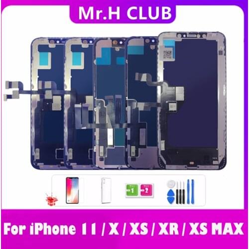 100% Tested INCELL LCD Screen For iPhone 11 X Xs Max XR XS LCD Display Touch Screen No Dead Pixel Digitizer Assembly Replacement