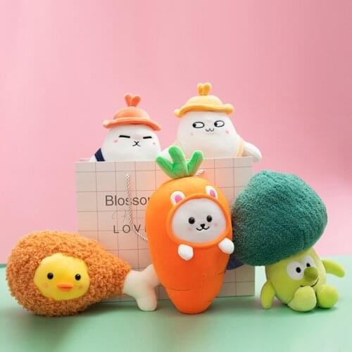 25cm Cartoon Creative Carrot Broccoli Vegetables Plush toy Plush Pillow Stuffed soft toys sweetgift for newborns Birthday Gift