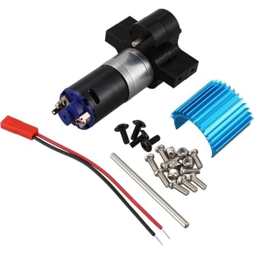370 Power Metal Motor Reverse Gearbox with Heat Sink RC Car Spare Parts for WPL B1 B14 B24 C14 C24 B16 B26 B36 Q60